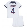 Paris Saint-Germain Manuel Ugarte #4 Bortaställ Barn 2023-24 Korta ärmar (+ Korta byxor)